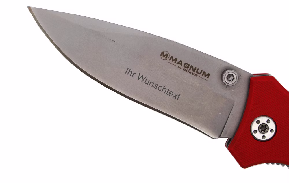 Magnum Rescue Rettungsmesser mit Gurtmesser und Glasbrecher Mit Gravur