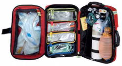 EliteBags Emerair Beatmungskoffer Notfallrucksack Rot