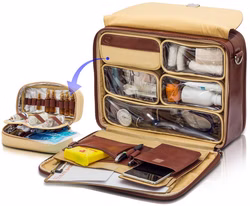 EliteBags DOCTOR'S Deluxe Arzttasche Hausarzttasche Braun