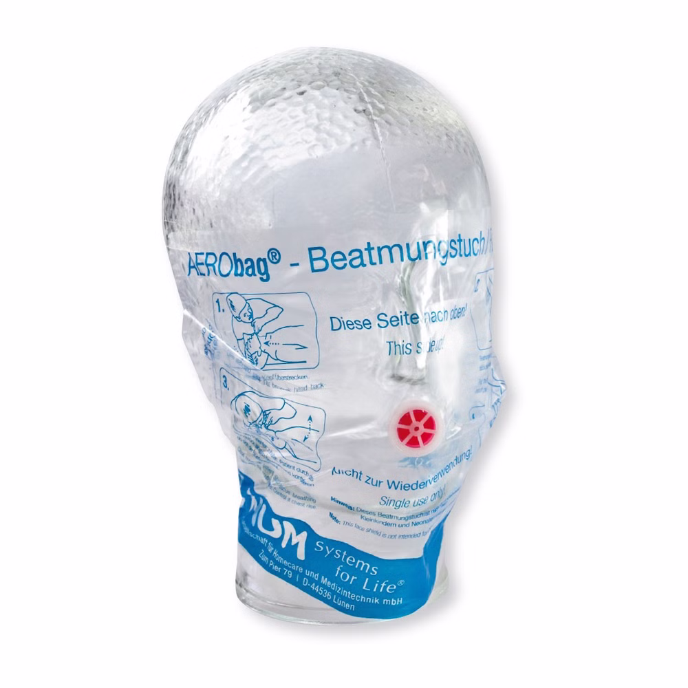 Fenomed Beatmungstuch Beatmungshilfe als Schlüsselanhänger für den Schlüsselbund Blau