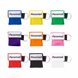 Fenomed Beatmungstuch Beatmungshilfe als Schlüsselanhänger für den Schlüsselbund Blau