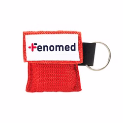 Fenomed Beatmungstuch Beatmungshilfe als Schlüsselanhänger für den Schlüsselbund Rot