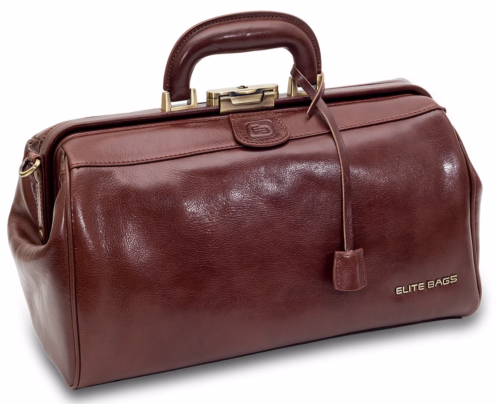 EliteBags CLASSY Leder Arzttasche braun