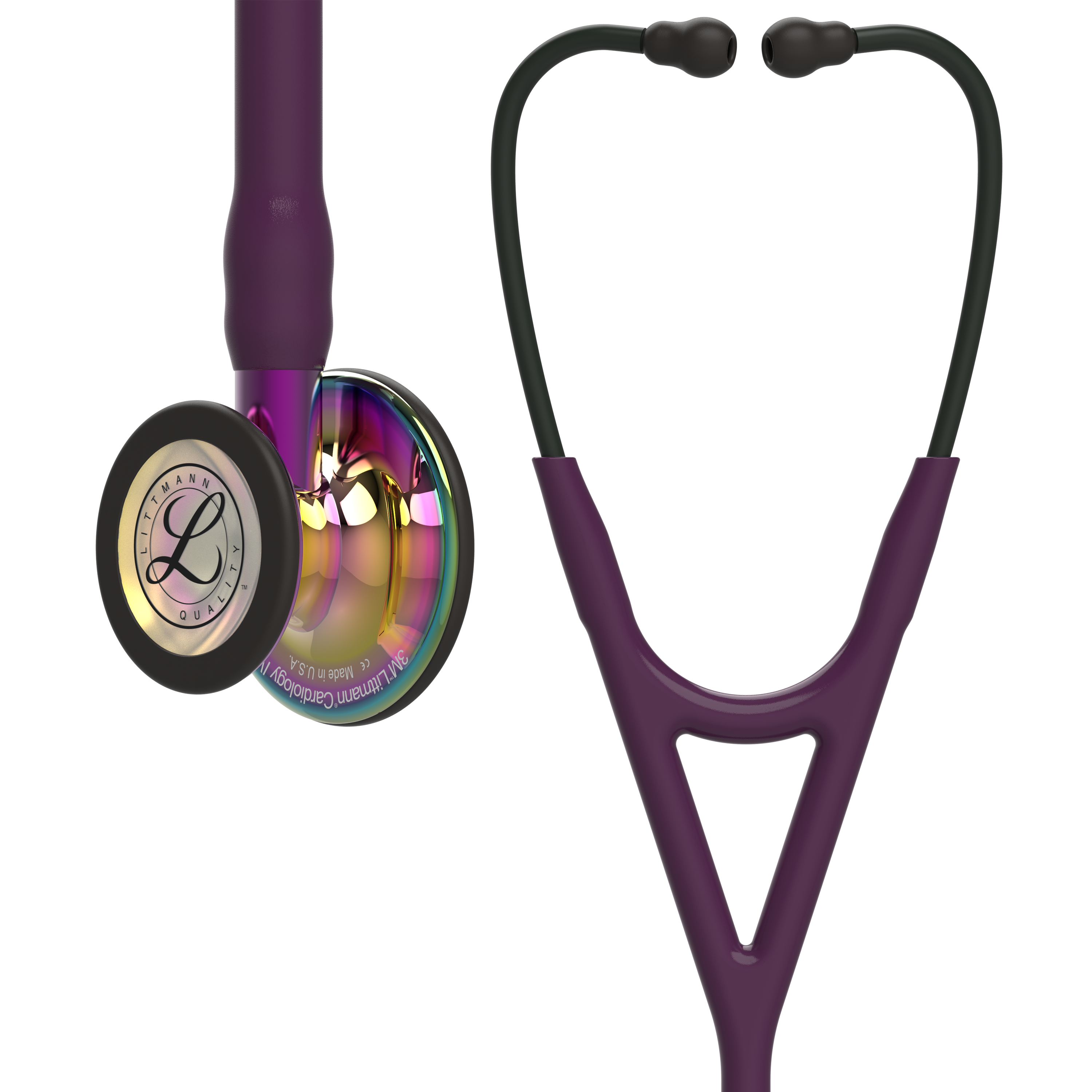 3M Littmann Cardiology IV Hochglanz-Rainbow-Pflaume (Gravur möglich)