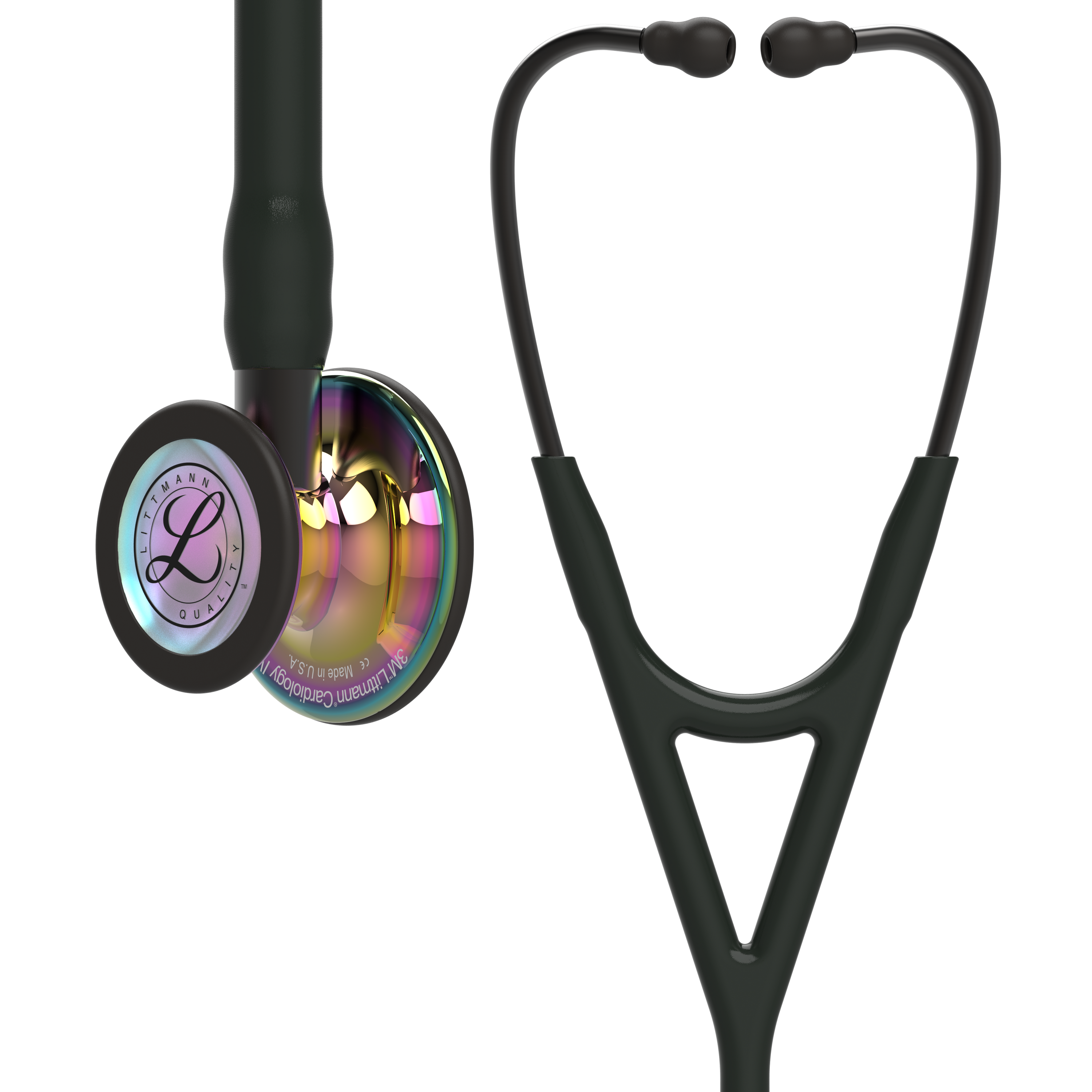 3M Littmann Cardiology IV Hochglanz-Rainbow-Schwarz (Gravur möglich)