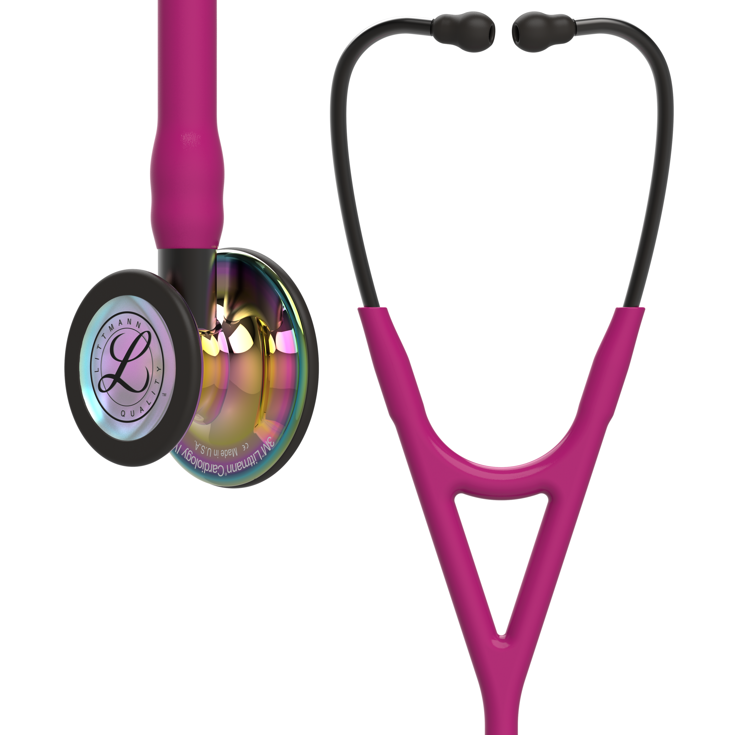 3M Littmann Cardiology IV Hochglanz-Rainbow-Himbeerrot (Gravur möglich)