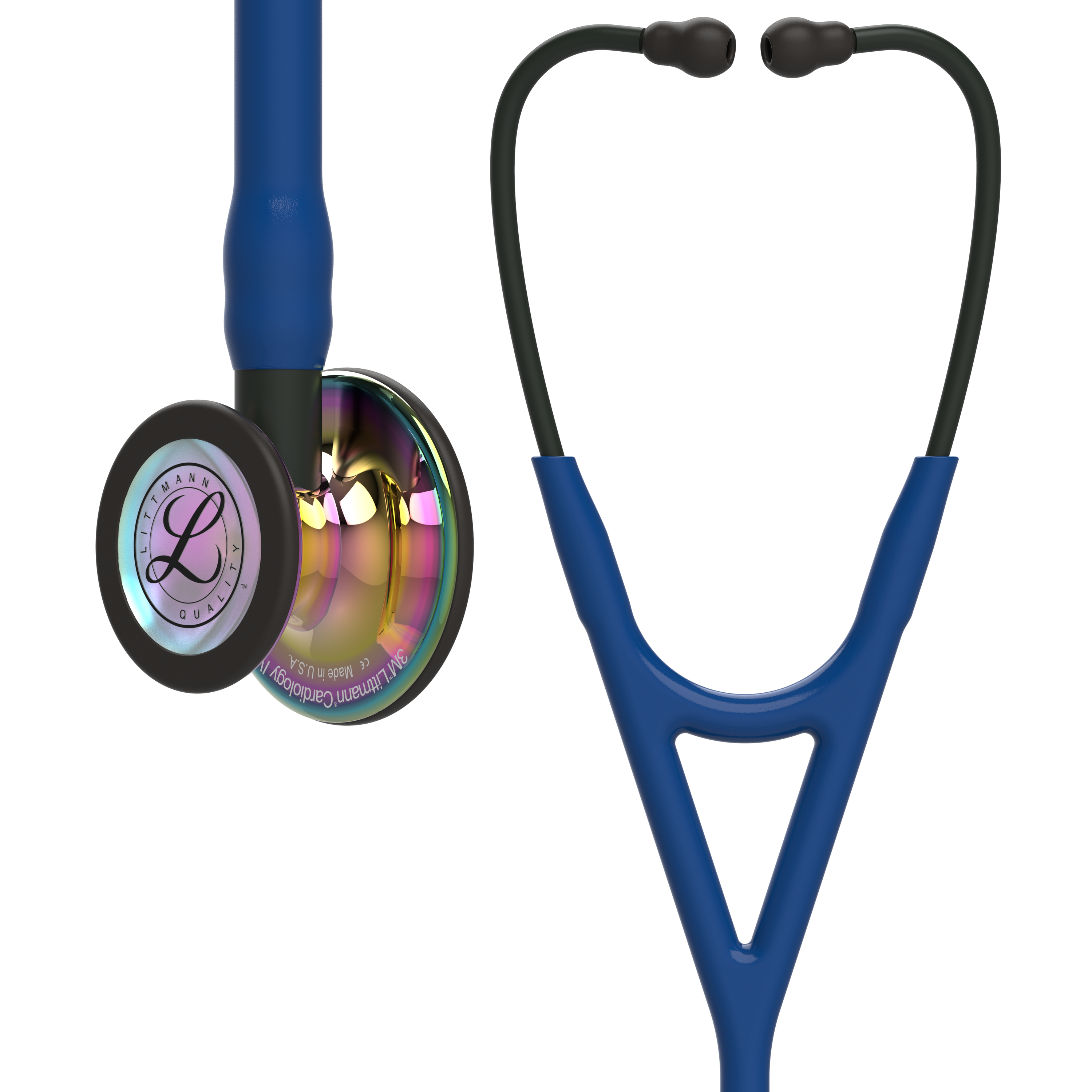 3M Littmann Cardiology IV Hochglanz-Rainbow-Dunkelblau (Gravur möglich)
