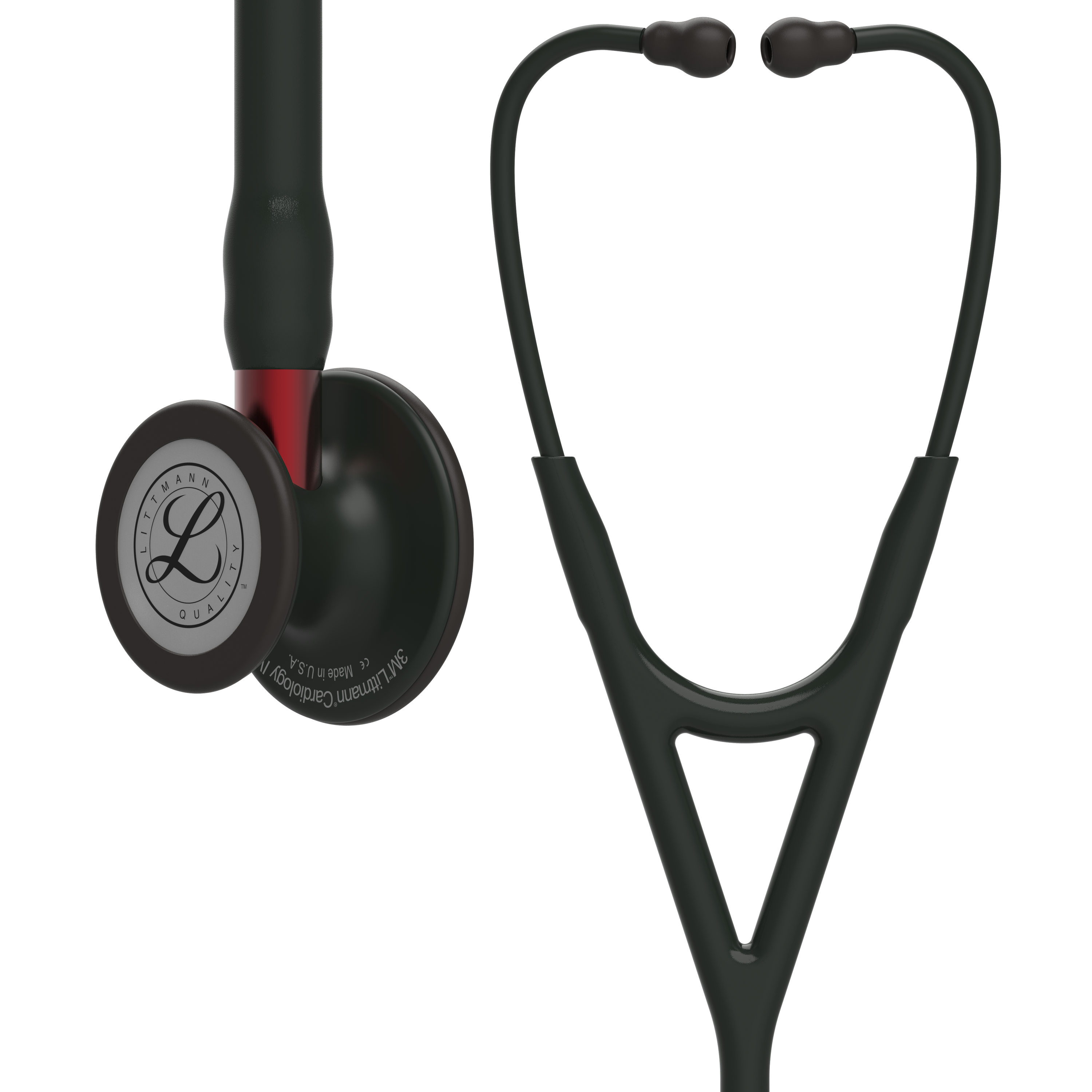 3M Littmann Cardiology IV Black Edition (Roter Schlauchanschluss) (Gravur möglich)