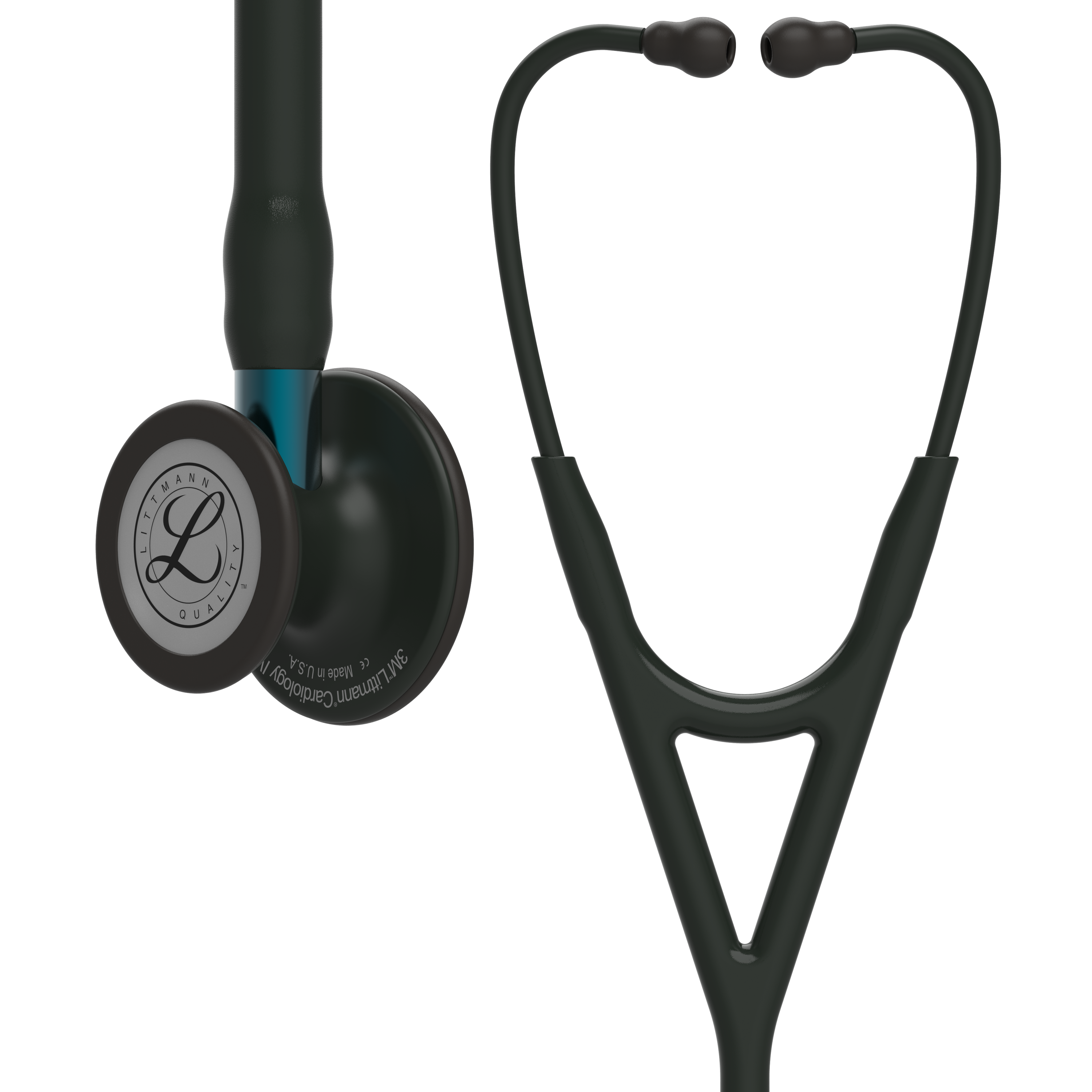 3M Littmann Cardiology IV Black Edition (Blauer Schlauchanschluss) (Gravur möglich)
