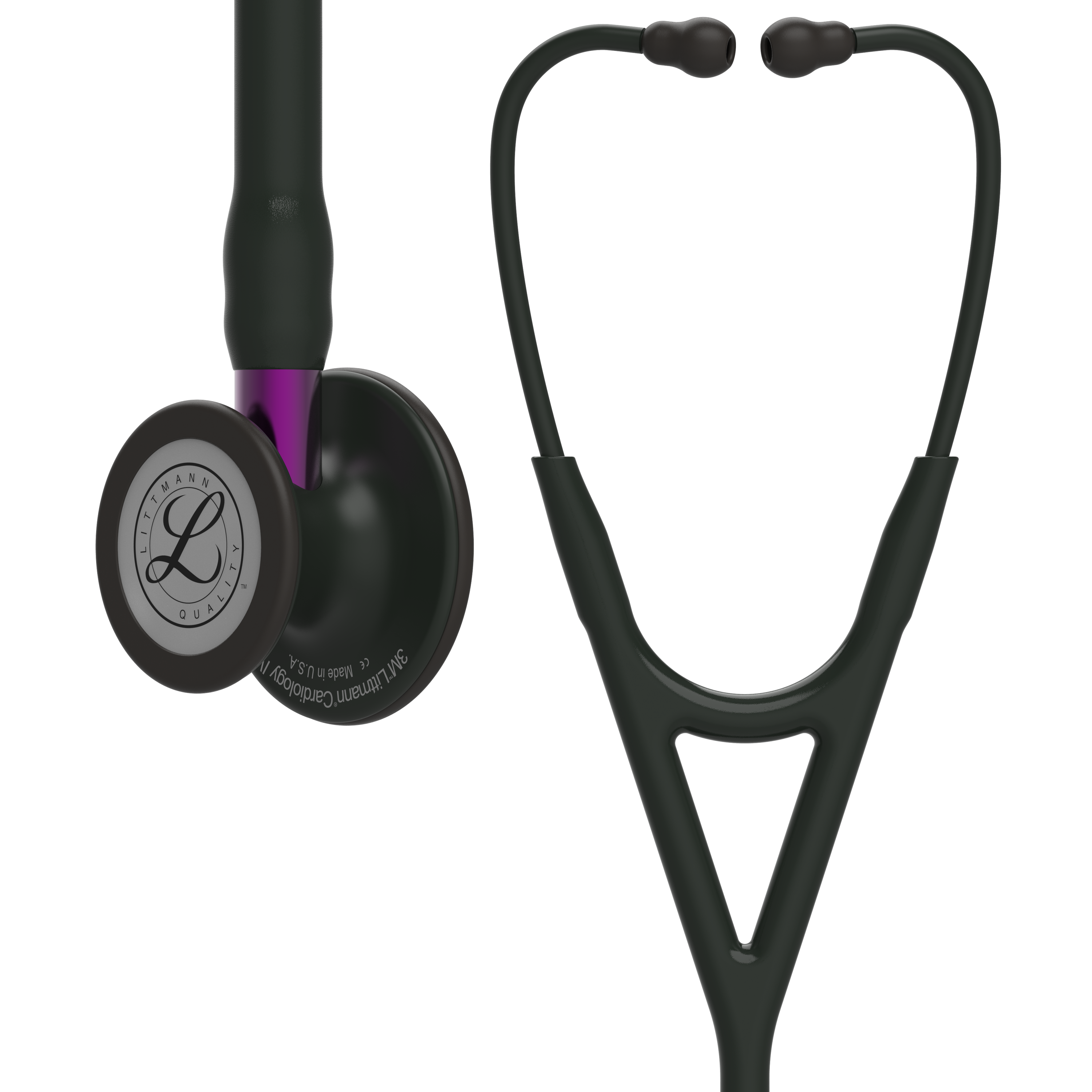 3M Littmann Cardiology IV Black Edition (Violetter Schlauchanschluss) (Gravur möglich)