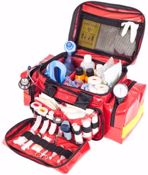 EliteBags Emergency's LIGHT BAG Notfalltasche Plane Rot