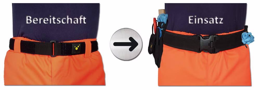 Tee-uu BLACK Rettungsdienstkoppel  S (70-90cm)