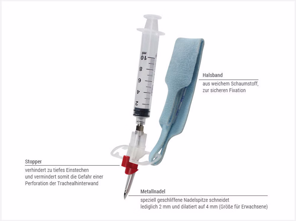 Quicktrach Koniotomie-Set für Notfallkoniotomie Quicktrach II Quicktrach I für Kinder