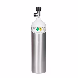 Sauerstoffflasche mit medizinischem Sauerstoff aus Stahl oder Aluminium 1.8 Liter Aluminiumflasche