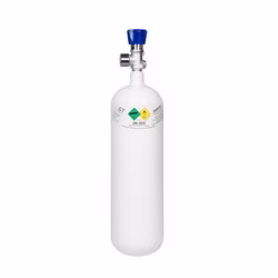 Sauerstoffflasche mit medizinischem Sauerstoff aus Stahl oder Aluminium 2.0 Liter Stahlflasche