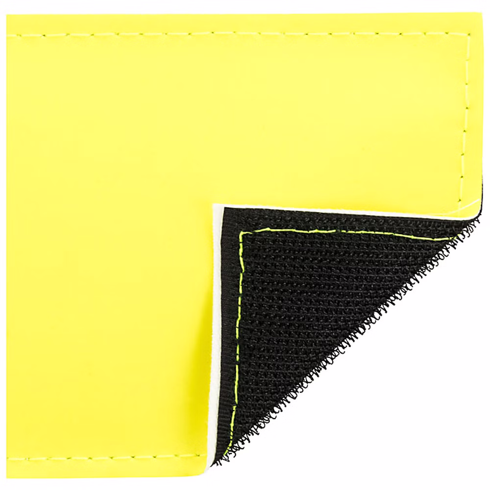 Reflexschild mit Beschriftung 24x4cm Klett für Notfallrucksäcke und -taschen Gelb