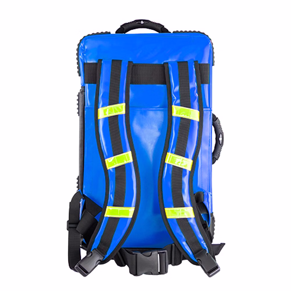 HERZmed PREMIUM Notfallrucksack X1 mit Sauerstoffflaschenhalterung Blau