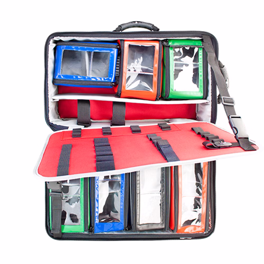 HERZmed PREMIUM Notfallrucksack X1 mit Sauerstoffflaschenhalterung Rot