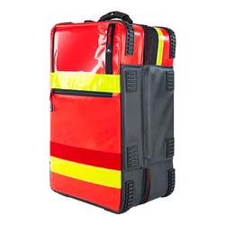 HERZmed PREMIUM Notfallrucksack X1 mit Sauerstoffflaschenhalterung Rot