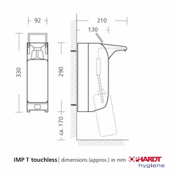 Ophardt Ingo-man plus Touchless 1000ml Eurospender für Desinfektionsmittel und Seife