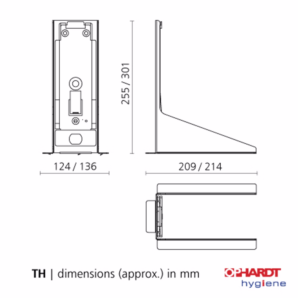Ophardt Tischständer für ingo-man plus 500ml Spender aus Edelstahl