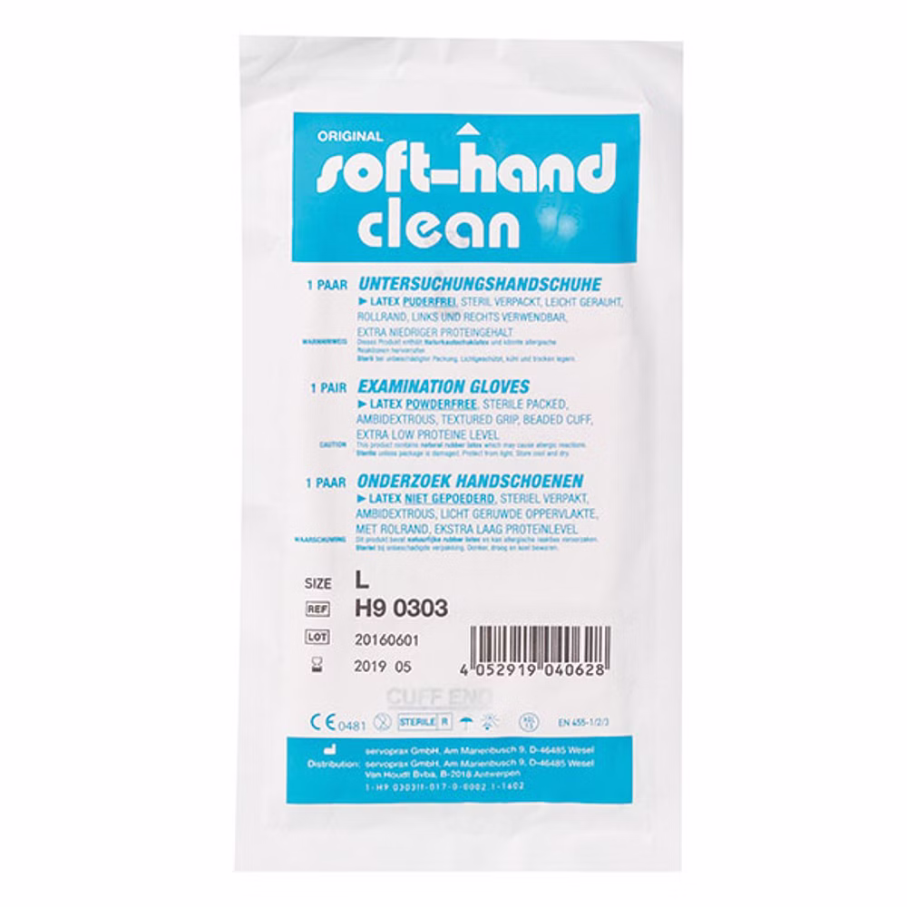 Soft-Hand Clean Handschuhe Paarweise steril verpackt (50 Paar) S