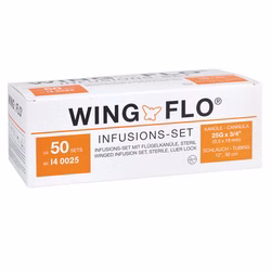Wing-Flo Flügelkanülen Venenpunktionskanüle (50 Stück) 27G grau