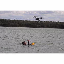 Restube Automatic Boje für die professionelle Wasserrettung und Drohnenrettung