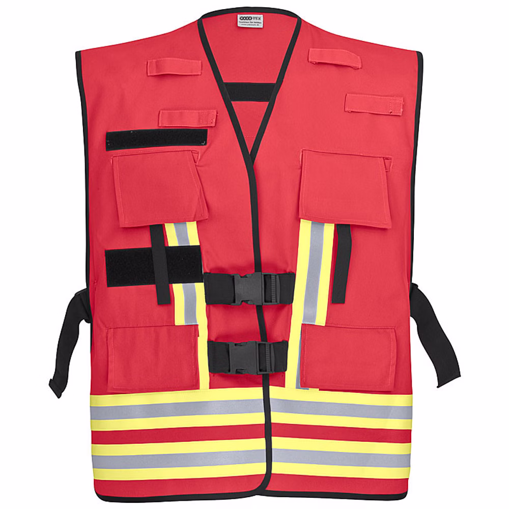 Funktionsweste zur Kennzeichnung von Einsatzpersonal Rot