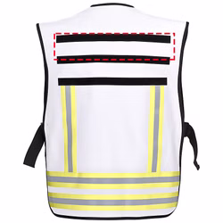 Klettschild mit Flauschband 38x8cm für Funktionsweste Gelb