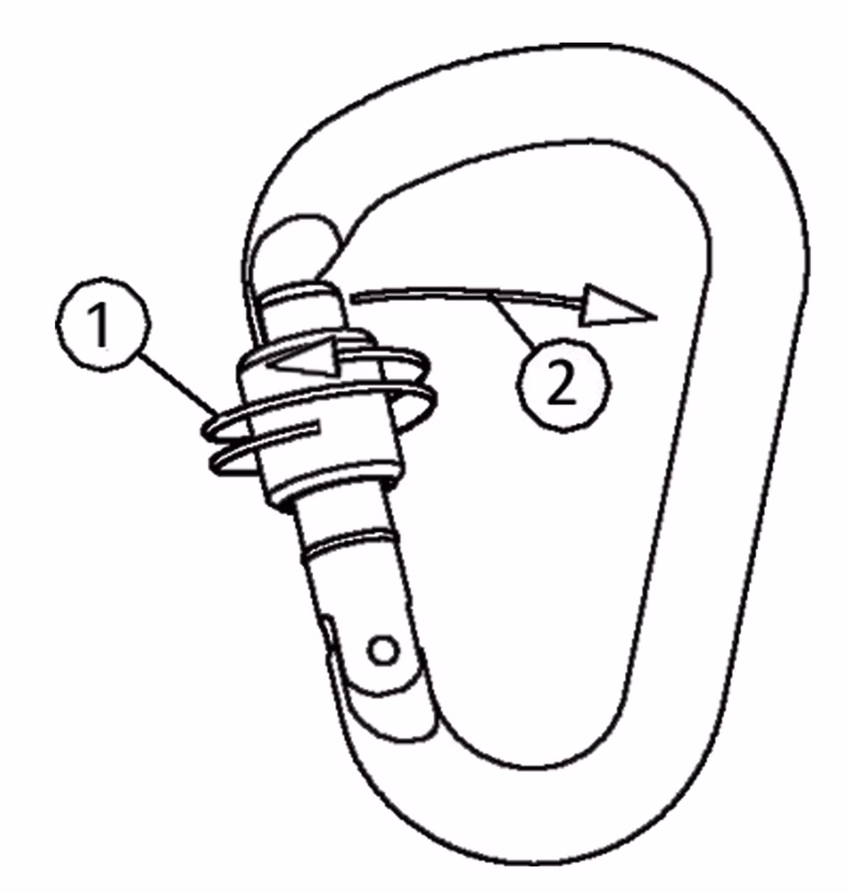 Karabiner SCREW mit HMS-Sicherung