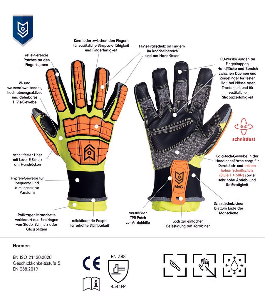 MoG Master of Gloves ResQ Schutzhandschuhe Gr. 6 - XS