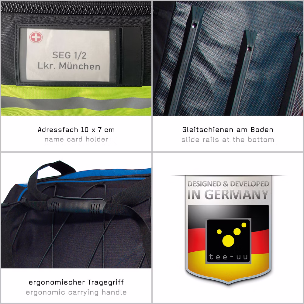 Tee-uu Ragbag Pro Bekleidungstasche schwarz/blau