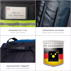 Tee-uu Ragbag Pro Bekleidungstasche schwarz/blau