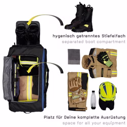 Tee-uu Ragbag Pro Bekleidungstasche schwarz/blau