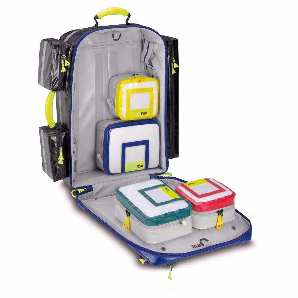 PAX Notfallrucksack Wasserkuppe L-ST mit Seitentaschen Rot