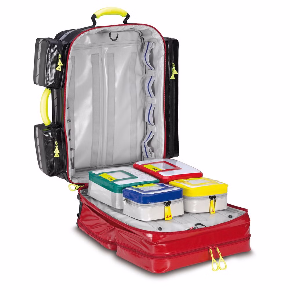 PAX Notfallrucksack Wasserkuppe L-ST-FT2 mit Seitentaschen und 2 Fronttaschen Blau