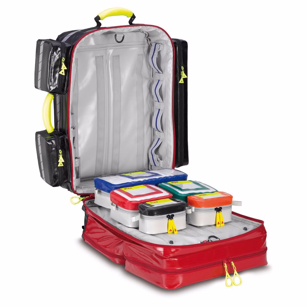 PAX Notfallrucksack Wasserkuppe L-ST-FT2 mit Seitentaschen und 2 Fronttaschen Blau