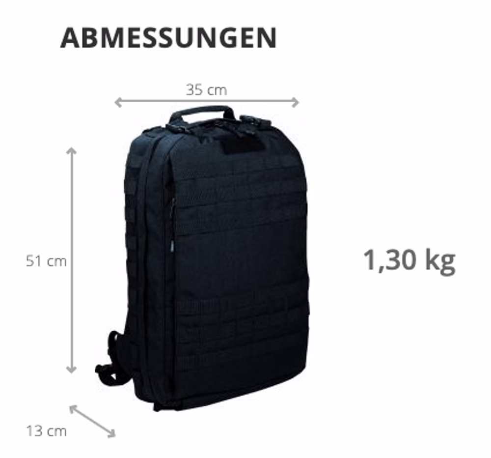 PAX Sanitätsrucksack Bravo M schwarz