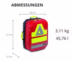 PAX Notfallrucksack P5/11 2.0 L Rot