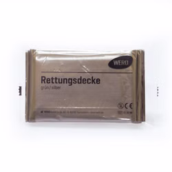 Rettungsdecke Tactical mattgrün/silber 160 x 210 cm