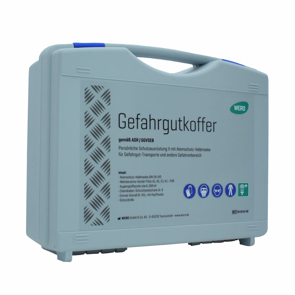 Gefahrgutkoffer gemäß GGVSEB / ADR mit Halbmaske