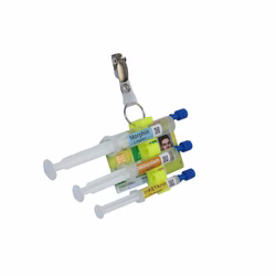 SyBuddy Halter für Spritzen und Krankenkassenkarte Gelb