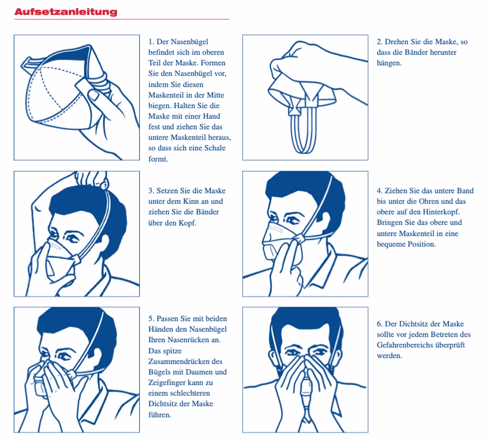 3M FFP3 Filtermaske Aura 1883+ mit abgedecktem Ausatemventil
