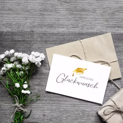 Karte "Herzlichen Glückwunsch" mit Umschlag