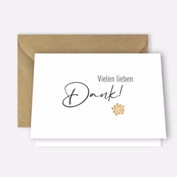 Karte "Vielen lieben Dank" mit Umschlag