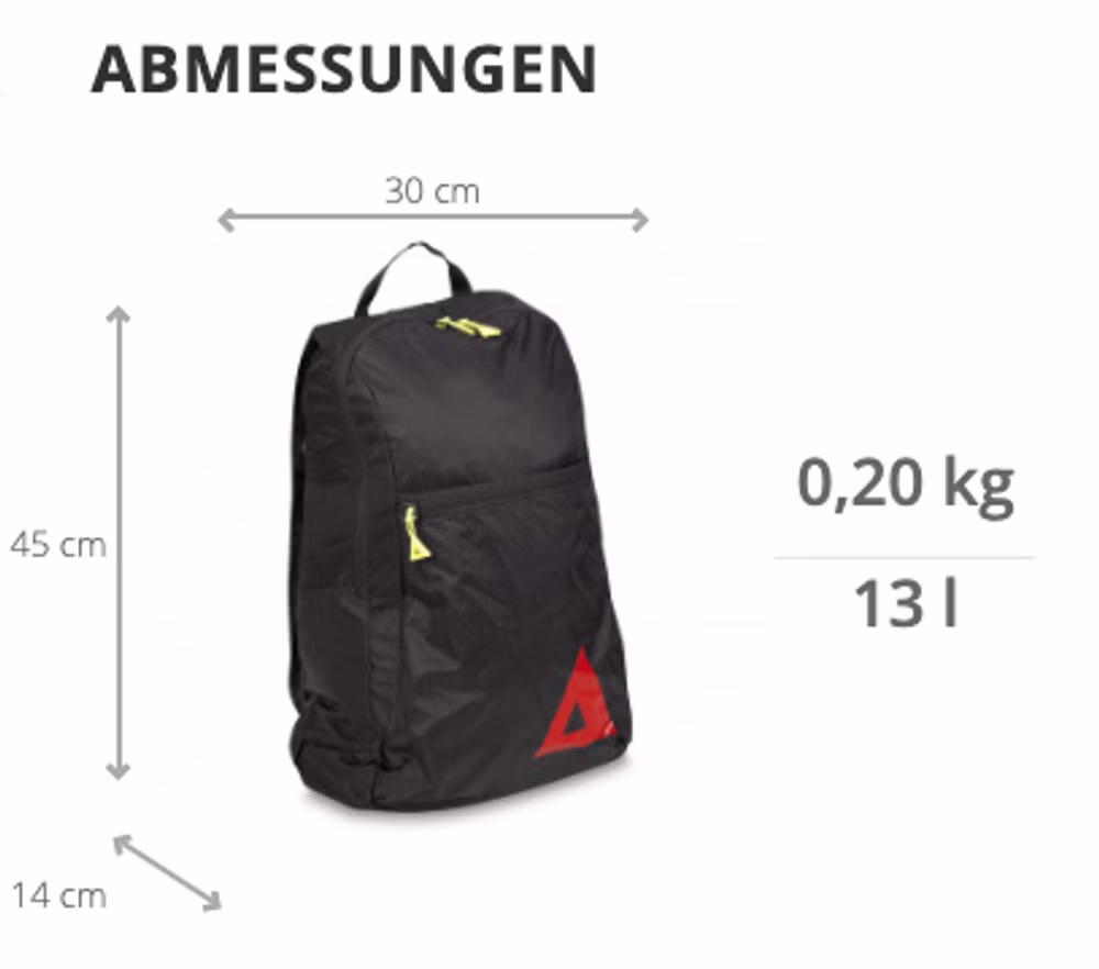 PAX exPAXable Daypack ultraleichter Alltagsrucksack mit kleinem Packmaß