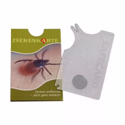 Zeckenkarte mit Lupe