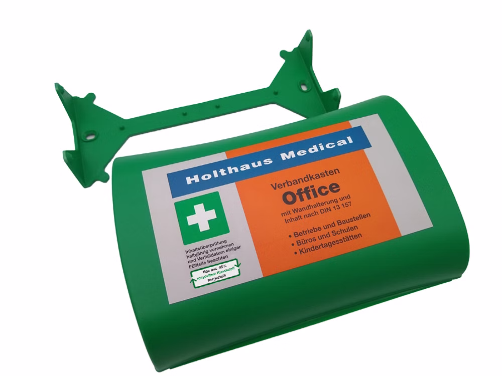 Betriebsverbandkasten OFFICE mit Füllung nach DIN 13157 inkl. Wandhalterung
