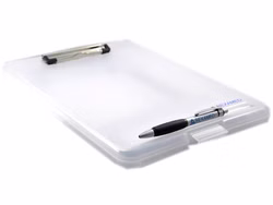 HERZmed Klemmbrett A4 mit integrierter Aufbewahrungsbox